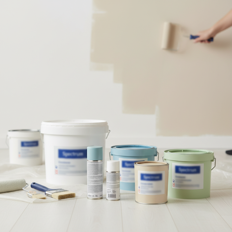 Illustration réaliste sur Peinture Action Spectrum : économique pour rafraîchir vos pièces sèches