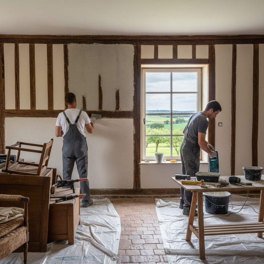 Illustration réaliste sur PJ Rénovation : les vrais pros de la rénovation