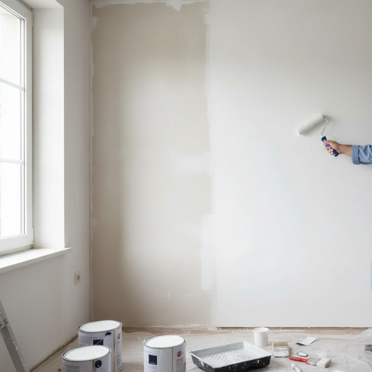 Illustration réaliste sur Sous-couche peinture : l'étape clé pour une rénovation réussie